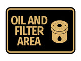 Signs ByLITA Classic Framed Oil and Filter Area Wall or Door Sign