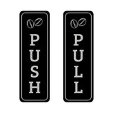 Signs ByLITA Vertical Push and Pull Door Signs (Coffee Beans) Door Sign