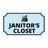 Notched Standard Janitor's Closet Wall or Door Sign | Facilities and Rooms Sign