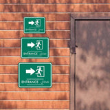 Classic Framed Plus Entrance - مدخل Door or Wall Sign | Bilingual General Signs - Arabic