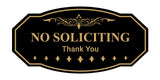Victorian NO Soliciting Thank You Wall or Door Sign