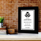 Donor and Patron Gratitude Customizable Black Frame Award Plaque | Easel Mount Option | Recognition and Service Personalizable Plaque