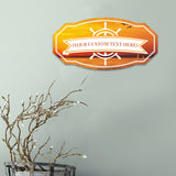 Victorian Custom plus Boat (Sunset) Door or Wall Sign | Easy Installation | Family & Business Signage