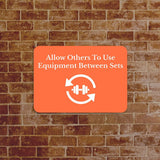 Classic Framed Plus Allow Others To Use Equipment Between Sets Door or Wall Sign | Gym Etiquette