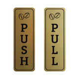 Signs ByLITA Vertical Push and Pull Door Signs (Coffee Beans) Door Sign
