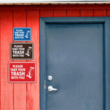 Signs ByLITA Classic Framed Please Take Your Trash With You Wall or Door Sign