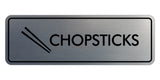 Signs ByLITA Standard Chopsticks Door or Wall Sign Easy Installation | Durable Construction | Kitchen Essentials | Hygiene | AirBnB Signs