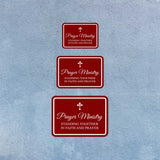 Classic Framed Plus Prayer Ministry – Standing Together In Faith and Prayer Door or Wall Sign | Place of Worship Signs
