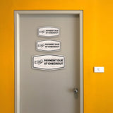 Fancy Plus Payment Due At Checkout Wall or Door Sign | Reception Clinic Signs