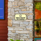 Notched Standard Smile You're on Camera Wall or Door Sign | Warning/Safety/Precaution