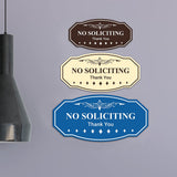 Victorian NO Soliciting Thank You Wall or Door Sign