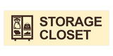 Basic Storage Closet Wall or Door Sign