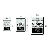 Portrait Round Plus This Waiting Room Is Video Monitored Wall or Door Sign | Office Rules Sign for Waiting Area & Group Sessions