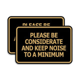 Signs ByLITA Classic Framed, Please Be Considerate and Keep Noise to a Minimum Wall or Door Sign (Multipacks)