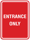 Signs ByLITA Portrait Round Entrance Only Sign - Laser-Engraved Lettering | Durable ABS Plastic | Vibrant Colors | Powerful Foam Tape