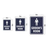 Portrait Round Plus Groom's Room Wall or Door Sign | Weddings & Events Signage