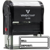 All Quality Bill Deposit Self-Inking Rubber Stamp | Business and Packaging Stamps