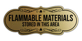 Signs ByLITA Designer Flammable Materials Stored in this Area Wall or Door Sign