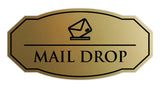 Signs ByLITA Victorian Mail Drop Durable ABS Plastic | Laser Engraved | Easy Installation | Elegant Design Wall or Door Sign