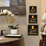 Square Plus Guest Bathroom Wall or Door Sign | Office & Workspace Bathroom Signage