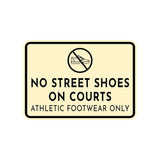 Classic Framed No Street Shoes on Courts — Wall or Door Sign | Sport Court & Field - Sign