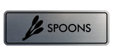 Signs ByLITA Standard Spoons Door or Wall Sign Easy Installation | Durable Construction | Kitchen Essentials | Hygiene | AirBnB Signs