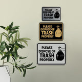 Signs ByLITA Classic Framed Please Dispose Of Trash Properly Wall or Door Sign