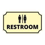 Notched Standard Restroom Wall or Door Sign | Warning/Safety/Reception