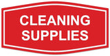 Signs ByLITA Fancy Cleaning Supplies Sign | Durable Plastic | Vibrant Colors | Powerful Foam Tape