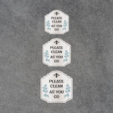 Heritage Plus Please Clean As You Go Wall or Door Sign | Public Spaces Signage