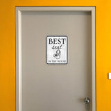 Portrait Round Plus Best Seat In The House Wall or Door Sign | Funny Novelty Home Signs | Home Reminders For Families