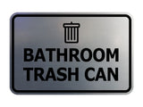 Signs ByLITA Classic Framed Bathroom Trash Can Wall or Door Sign