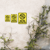 Portrait Round Plus Keep Away from Stove and Oven Tops Wall or Door Sign | Home Safety Sign