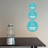 Circle Plus Hydration Station Wall or Door Sign | Easy Installation | Business & Studio Signage