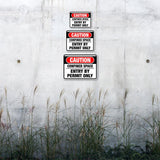 Classic Framed Plus Caution: Confined Space – Entry by Permit Only Door or Wall Sign | Miscellaneous Warning Signs - Industrial & Construction