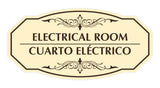 Signs ByLITA Victorian Electrical Room- Cuarto Eléctrico Bilingual Wall or Door Sign