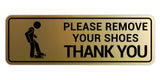 Standard Please Remove Your Shoes Thank You (Stick Man) Wall or Door Sign