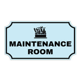 Notched Standard Maintenance Room Wall or Door Sign | Facilities and Rooms Sign