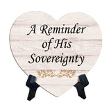 Reflective Religious Quote Signs Heart Table Sign with Acrylic Stand (6x5")