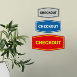 Signs ByLITA Fancy Checkout Sign | Durable Plastic | Vibrant Colors | Powerful Foam Tape