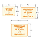 Classic Framed Plus Reschedule at Least 48 Hours in Advance Door or Wall Sign | Medical Facility Reception Patient Reminders