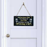 Did You Know That 2 To 3 Glasses Of Gin A Day Can Reduce Your Risk Of Giving A Sh*t 5x10 Hanging Plus Wall or Door Sign | Funny Home Decor