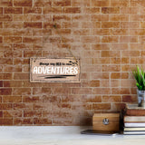 Always Say Yes To New Adventures 5x10 Hanging Plus Wall or Door Sign | Home Decor