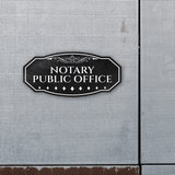 Victorian Plus Notary Public Office Wall or Door Sign | Legal and Courtroom Decoration