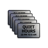 Signs ByLITA Classic Framed, Quiet Hours 10 pm to 8 am Wall or Door Sign (Multipacks)