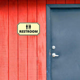 Notched Standard Restroom Wall or Door Sign | Warning/Safety/Reception