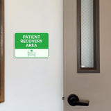 Classic Framed Plus Patient Recovery Area Door or Wall Sign | Hygiene and Safety Signage