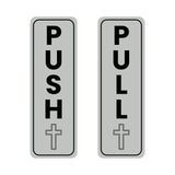Signs ByLITA Vertical Push and Pull Door Signs (Church Crosses) Door Sign