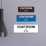 Basic Coat Room Wall or Door Sign