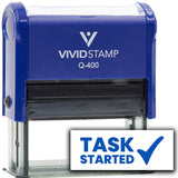 Vivid Stamp Task Started Self-Inking Rubber Stamps Teachers And Schools | Motivational Stamps For Children | Re-inkable Ink Pad